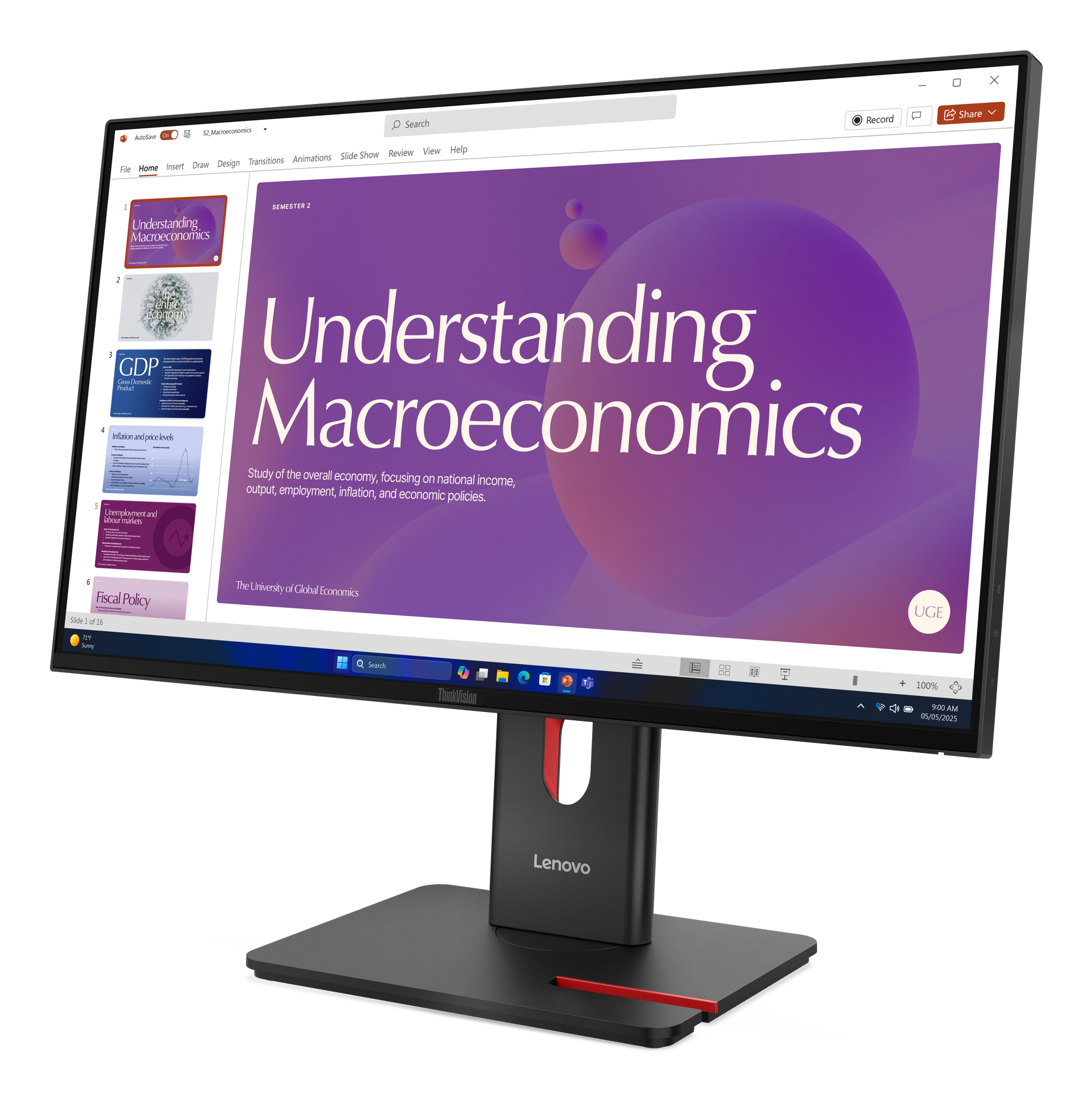 Lenovo ThinkVision T24D-40 60,96 cm (24") schwarz, Höhenverstellbar
