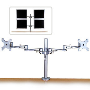 Modularer LCD Doppel-Monitorarm, silbergrau (ohne Tischhalterung, bitte separat bestellen) Modularer LCD Doppel-Monitorarm, silbergrau (ohne Tischhalterung, bitte separat bestellen)