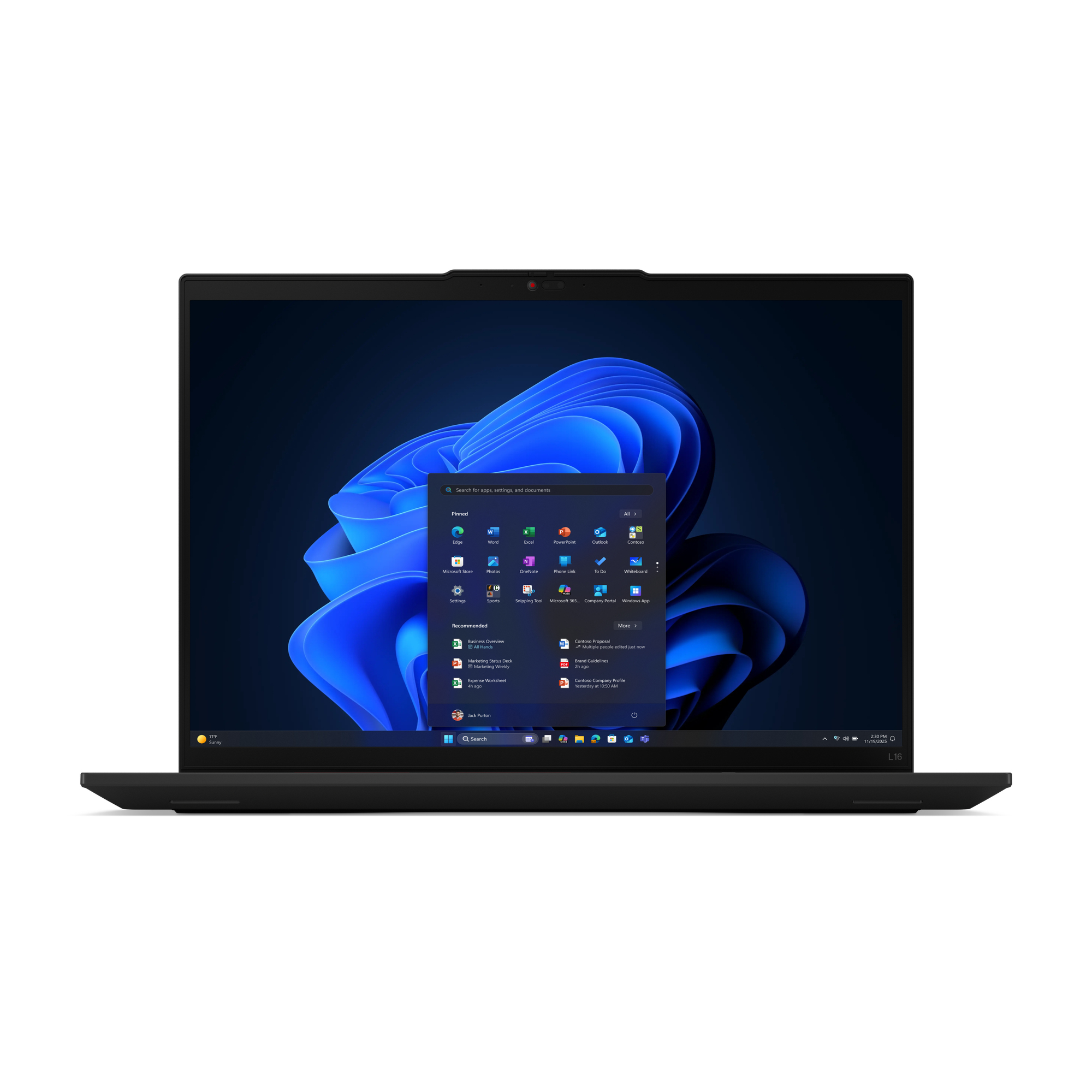 ThinkPad L16 Gen2 Intel Core Ultra 7 225U, (2P + 8E + 2LPE) / 14T| ECORO-ready