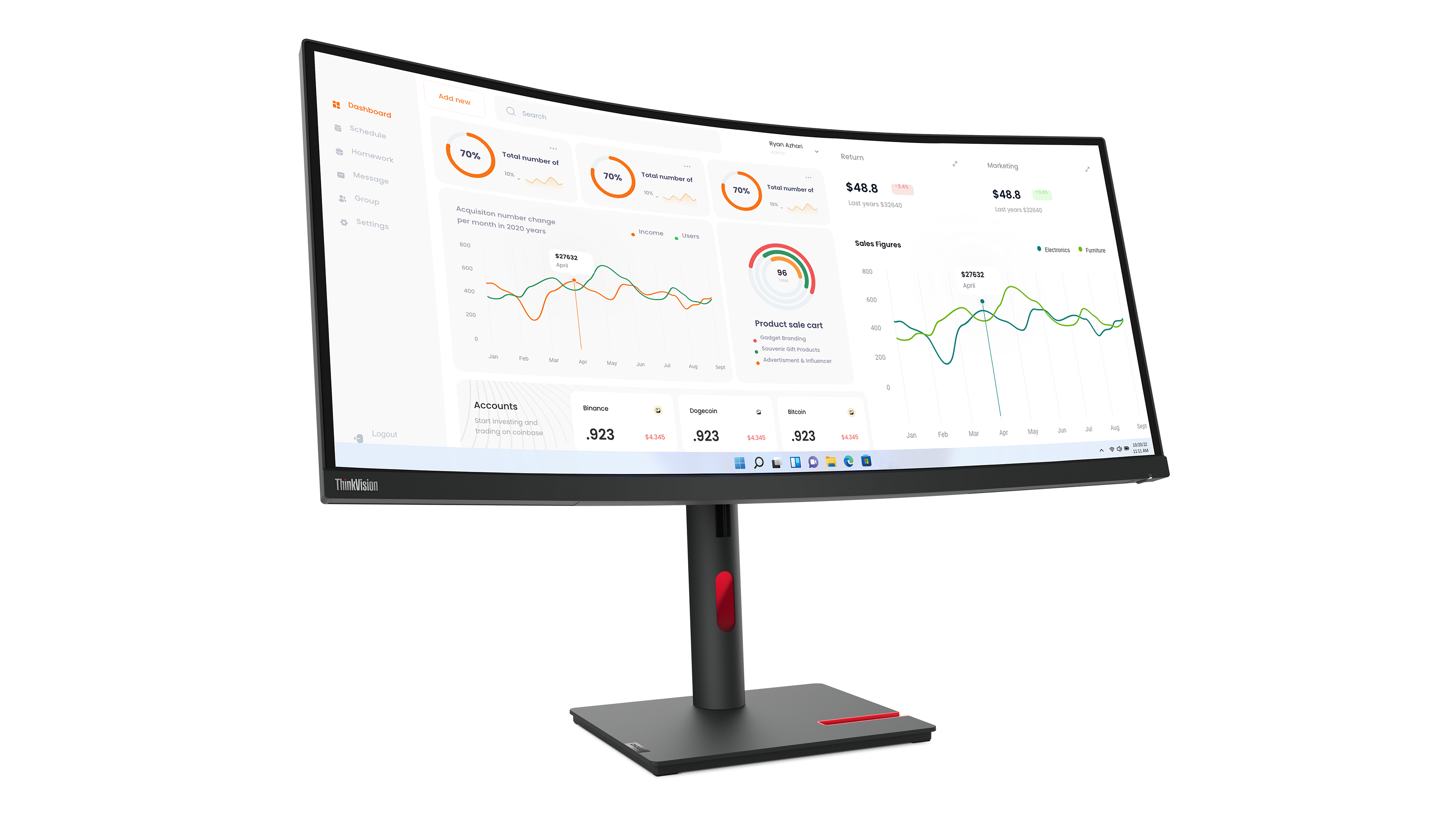 Lenovo ThinkVision T34w-30 86,4cm (34") schwarz | ECORO-ready Lenovo ThinkVision T34w-30 86,4cm (34") schwarz | ECORO-ready