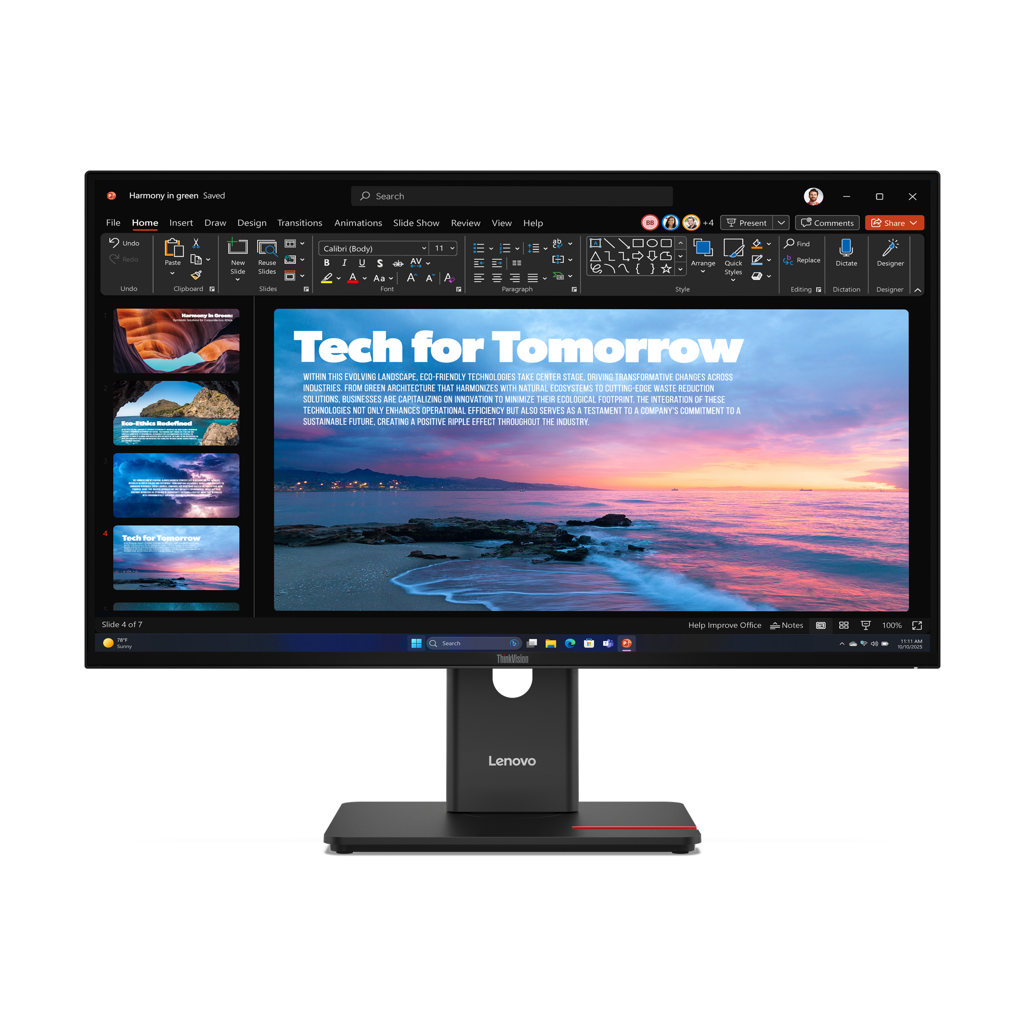 Lenovo ThinkVision T27qd-40 68,6cm (27") schwarz | KPS-ready und ECORO-ready