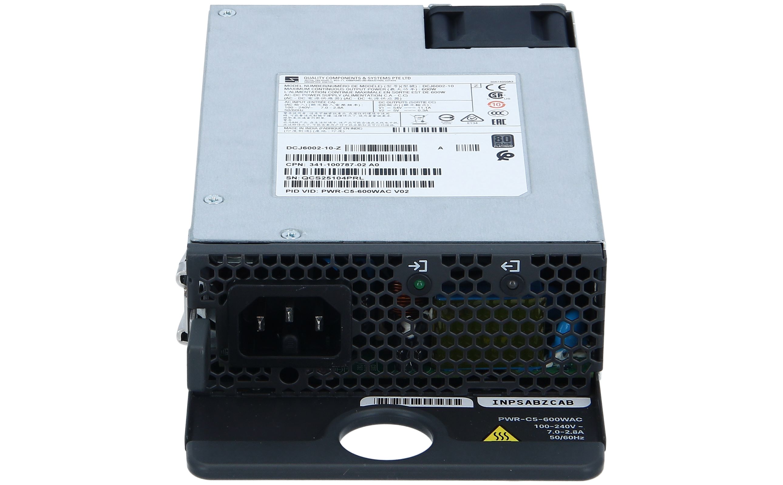 Cisco C9200 Series Optional Power Supply: 600W