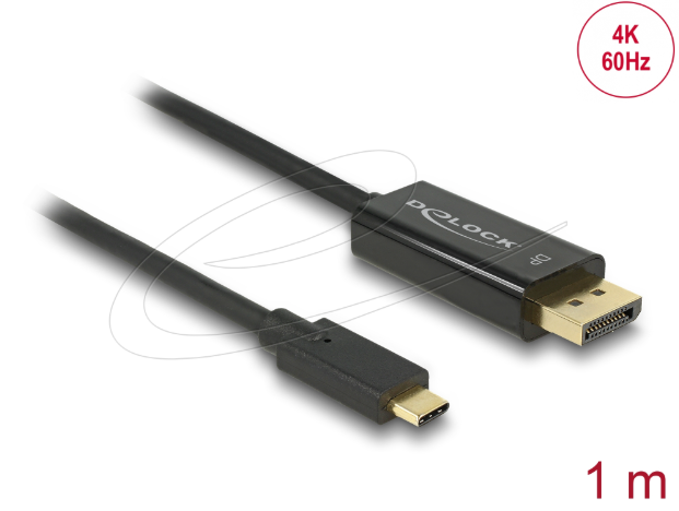 DeLock USB Typ-C auf DisplayPort m/m 4K 60 Hz 1m