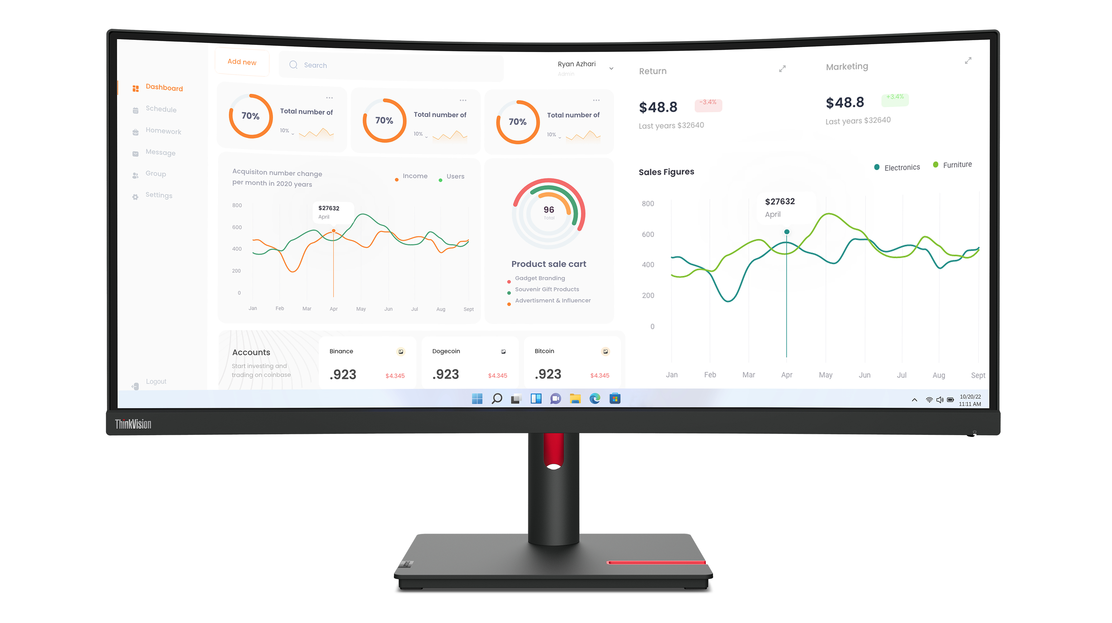 Lenovo ThinkVision T34w-30 86,4cm (34") schwarz | ECORO-ready Lenovo ThinkVision T34w-30 86,4cm (34") schwarz | ECORO-ready