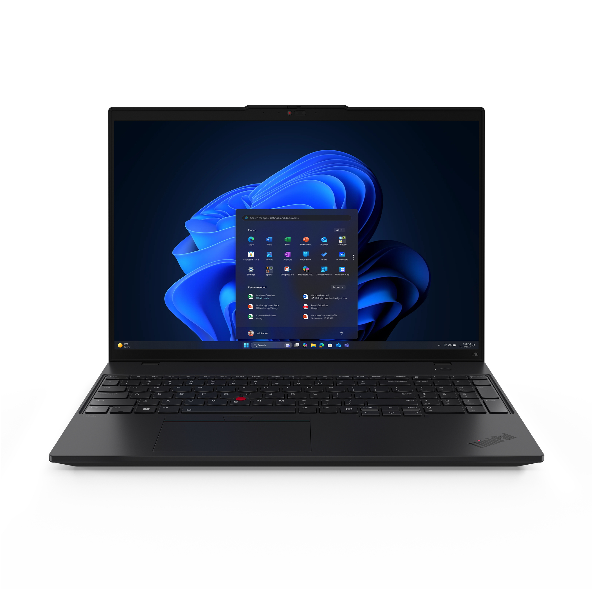 ThinkPad L16 Gen2 Intel Core Ultra 7 225U, (2P + 8E + 2LPE) / 14T| ECORO-ready